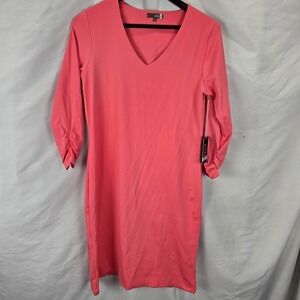 Judy P Bellisimo 3/4 Sleeve V-Neck Dress  Bougainvillea Size Medium New With Tag